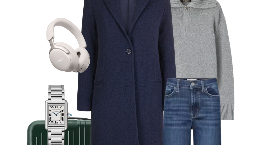How to Style our Blue Tweed Coat for Every Outing This Fall