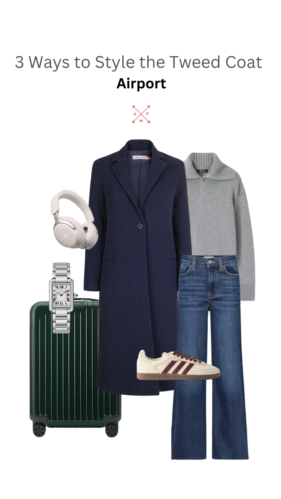 How to Style our Blue Tweed Coat for Every Outing This Fall
